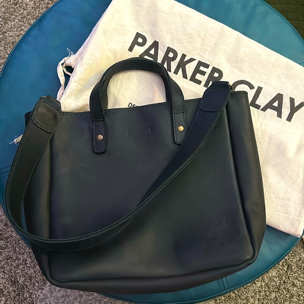 Parker Clay Merkato small zip tote in black